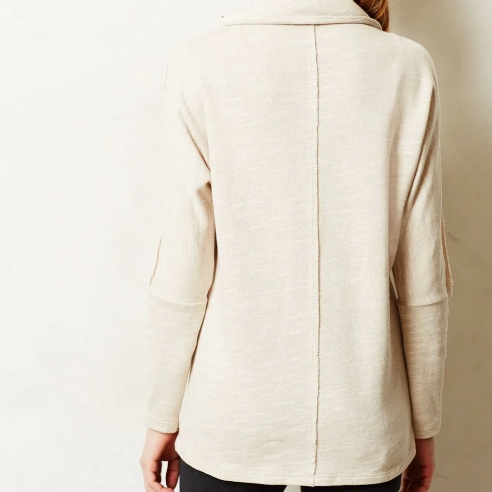 Anthropologie Dolan Open Terry Cardigan with Metallic Tweed Panels - Size Small - Picture 3 of 3